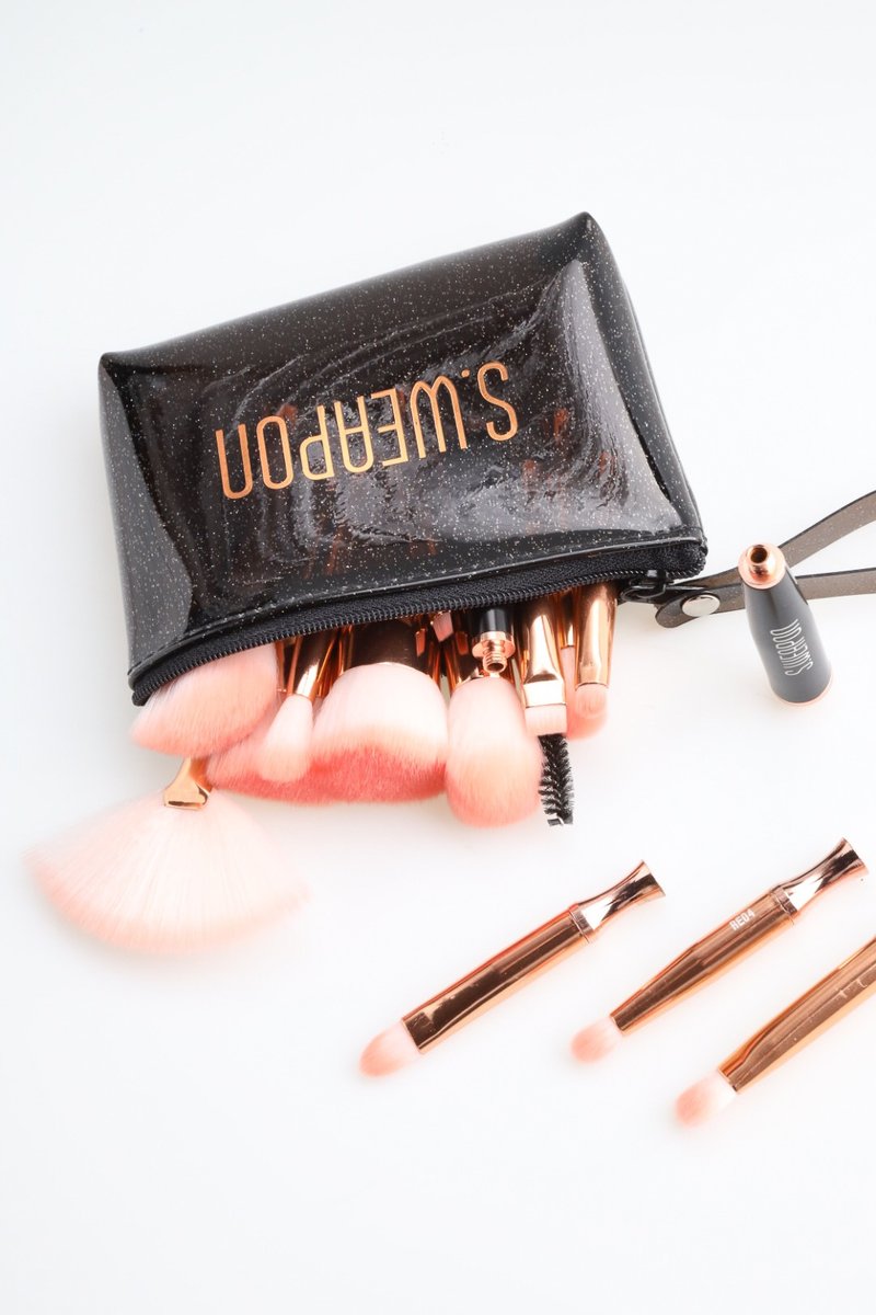 CAPSULE 2 全脸化妆刷旅行套装 - 彩妆刷具/镜子/梳子 - 其他材质 粉红色