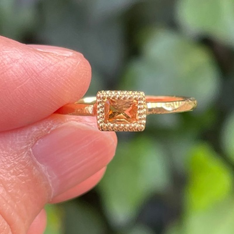 Pinkoi 代购 -  锰铝榴石 LSQ 0.37 克拉 2 层军银SV925 戒指 - 戒指 - 宝石 