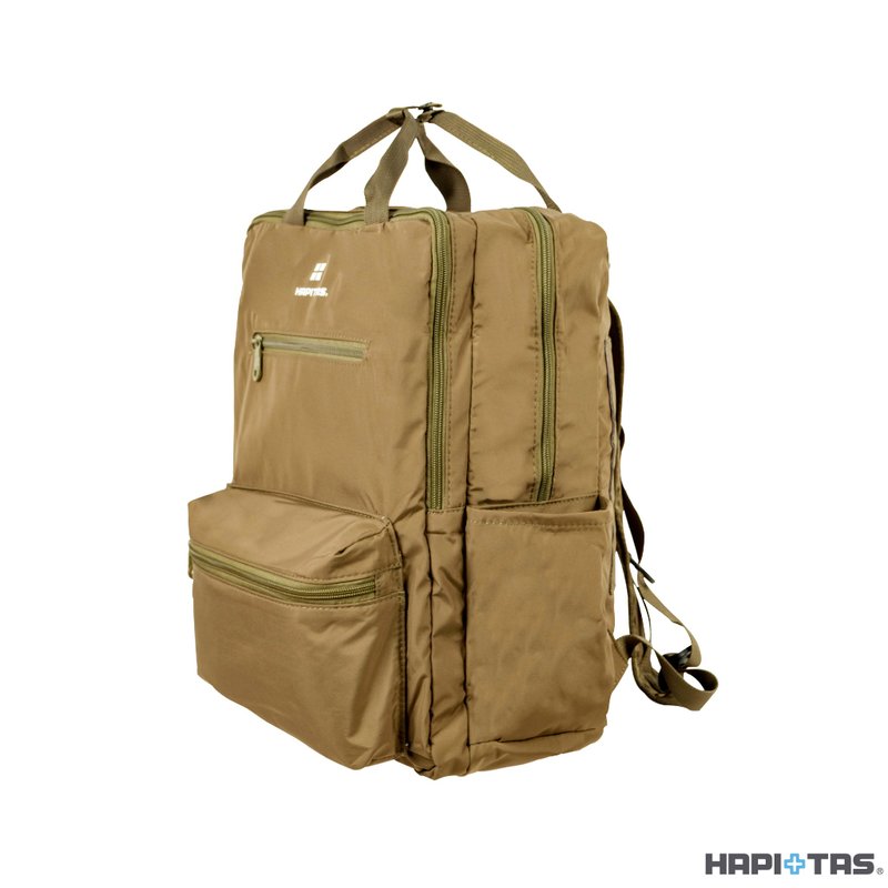 【HAPI+TAS】日本原厂授权 折叠手提后背包-仙人掌绿 - 后背包/双肩包 - 聚酯纤维 绿色