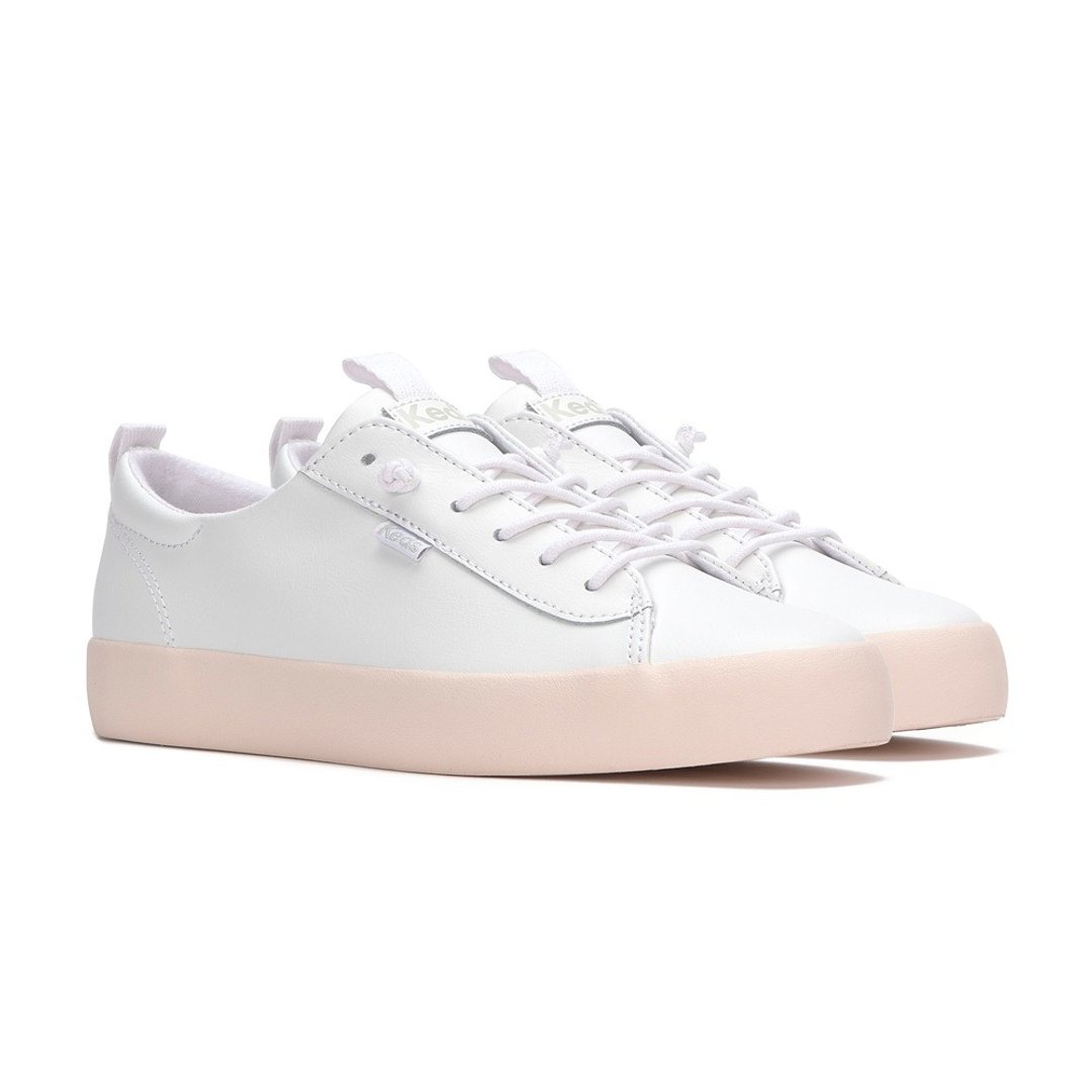 KEDS KICKBACK LEATHER POP FOXING 质感皮革休闲鞋 WH68414 - 女款休闲鞋 - 真皮 