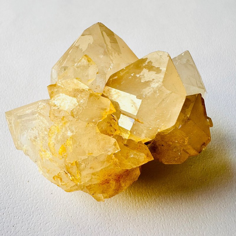 马达加斯加骸骨水晶花3 净化能量石 原石矿标 磁场脉轮 灵性觉醒 - 摆饰 - 其他材质 黄色