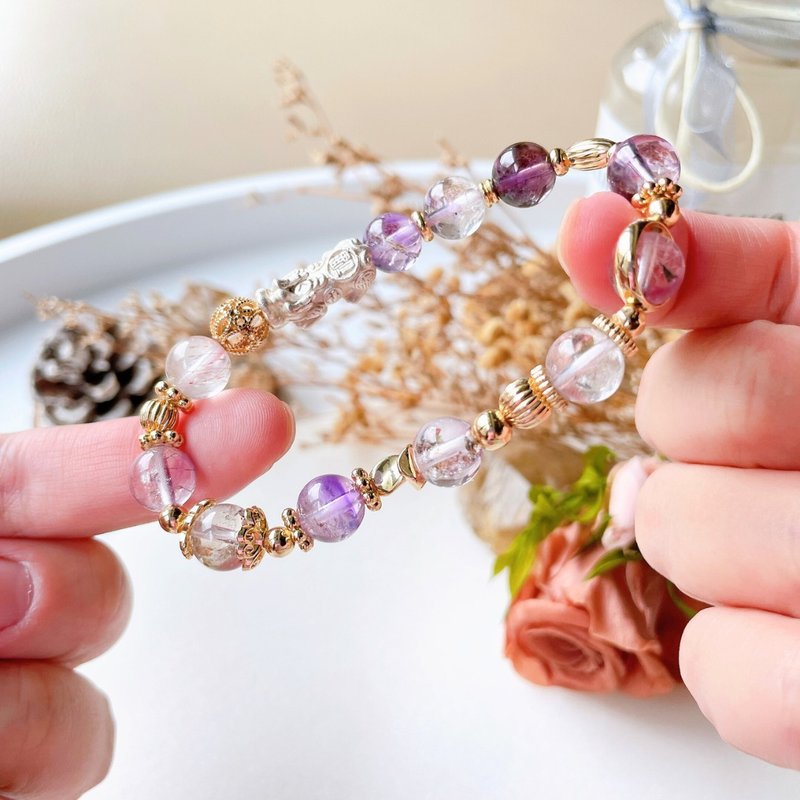 金银配/貔貅超七 招财开运 放大 能量 超七 - 手链/手环 - 水晶 