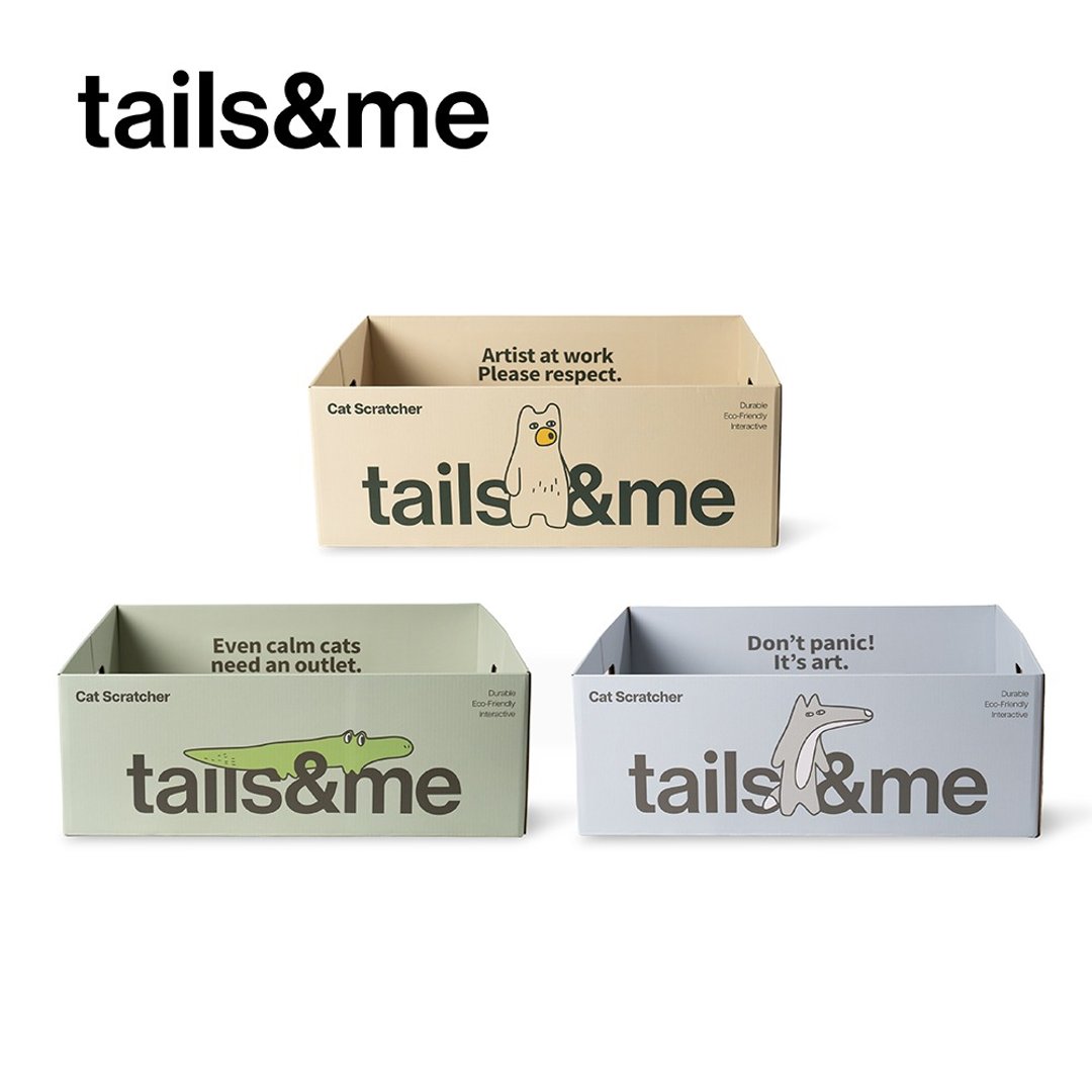 【tails&me 尾巴与我】居家生活 - 猫咪盒型猫抓板 (三合一/共 3 款) - 抓板/跳台 - 纸 多色