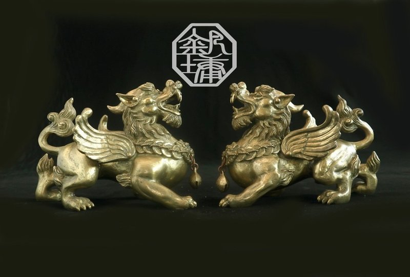 钒墉传艺 【招财貔貅 】神兽/风水摆件 - 摆饰 - 铜/黄铜 金色