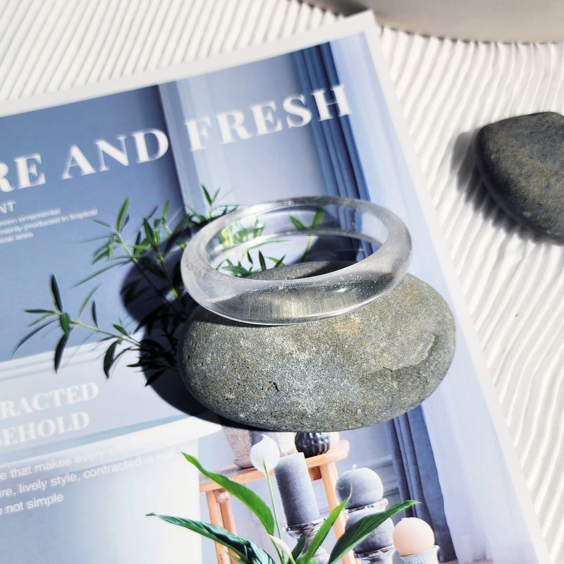 高岭之花 罕见喜玛拉雅白水晶手镯 微瑕特惠请见说明 - 手链/手环 - 水晶 透明