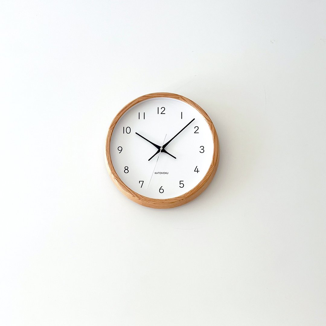 KATOMOKU muku clock 13 橡木 (km-104OA) 挂钟 日本制造 - 时钟/闹钟 - 木头 咖啡色