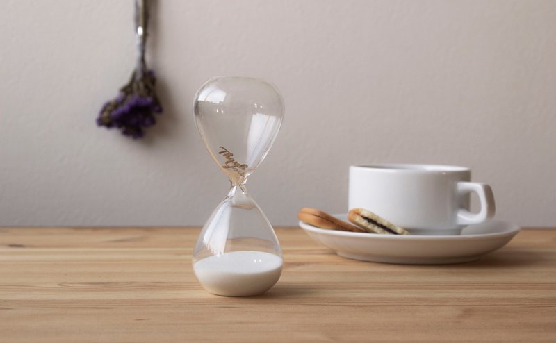 Flows Message Sandglass Hourglass with message - 时钟/闹钟 - 玻璃 黄色