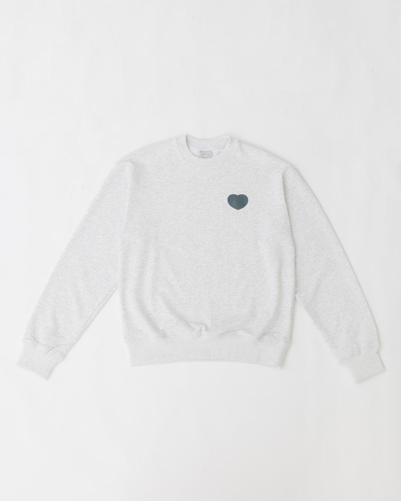 大学T   爱心 - 中性连帽卫衣/T 恤 - 棉．麻 白色