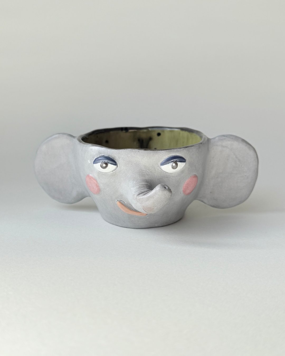 Mini Dumbo Bowls (007) 陶制、迷你、大象碗 - 碗 - 陶 灰色