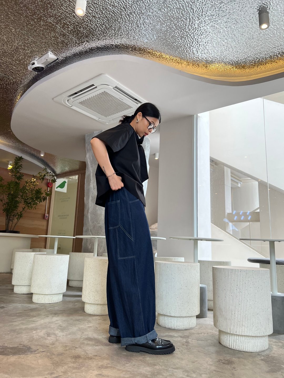 宽松长裤 - 女装长裤 - 其他材质 卡其色