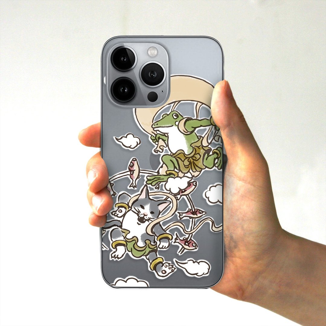 iPhone Case Fujin Raijin Transparent - 手机壳/手机套 - 塑料 透明