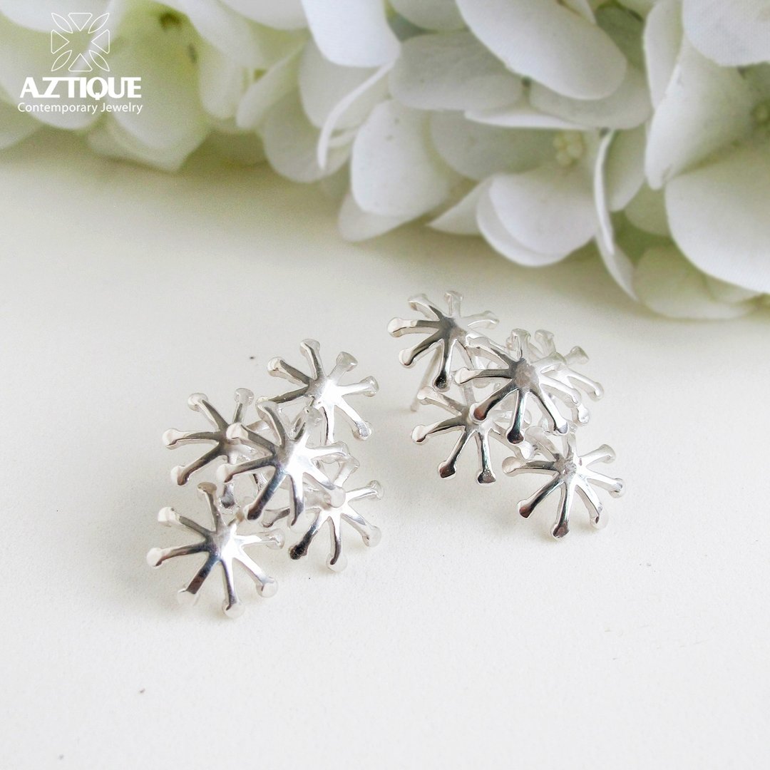 【雙11折扣】Silver Earrings  Star Earrings   Minimalist Jewelry - 耳环/耳夹 - 纯银 