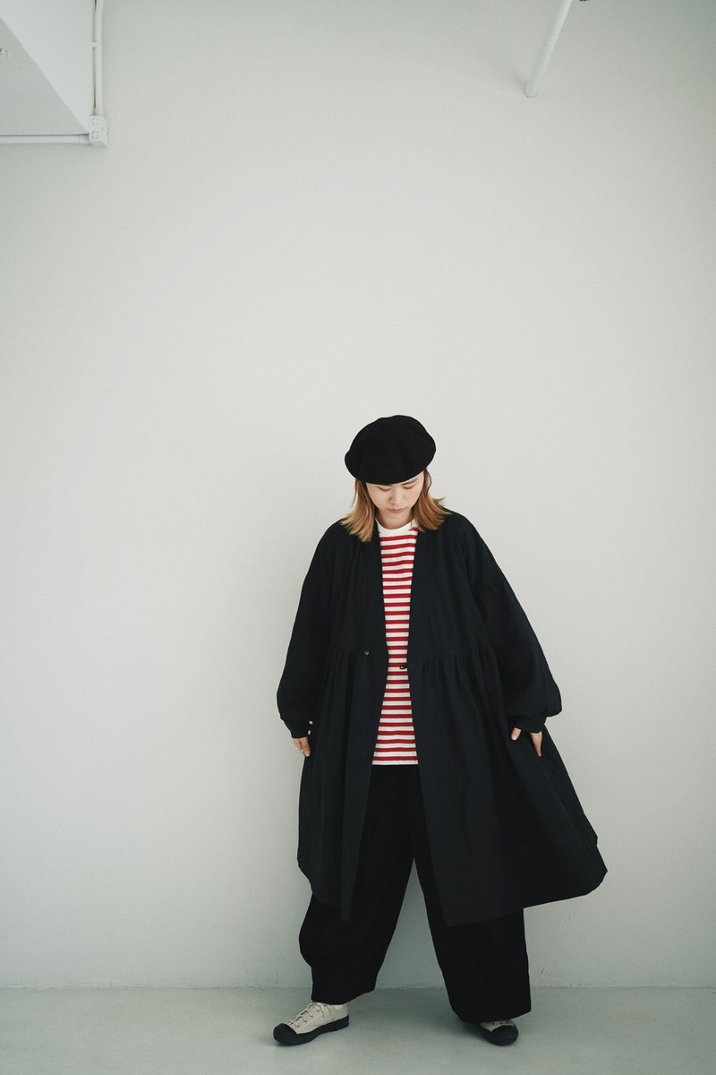 Linen long sleeve dress-黑 - 洋装/连衣裙 - 棉．麻 黑色