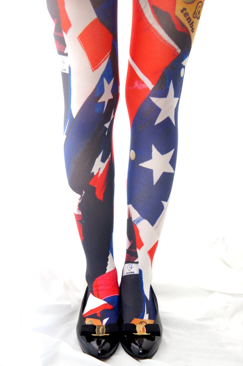 Fatman print tigts / Fatman print tights - 袜子 - 聚酯纤维 红色