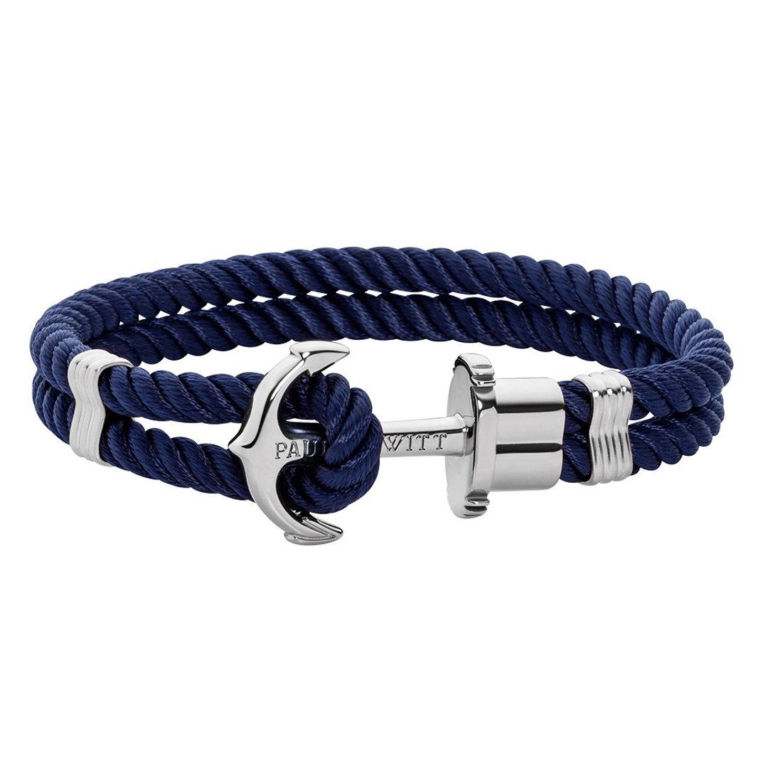 Paul Hewitt Anchor Bracelet PHREP Sliver PH-PH-N-S-N - 手链/手环 - 尼龙 蓝色