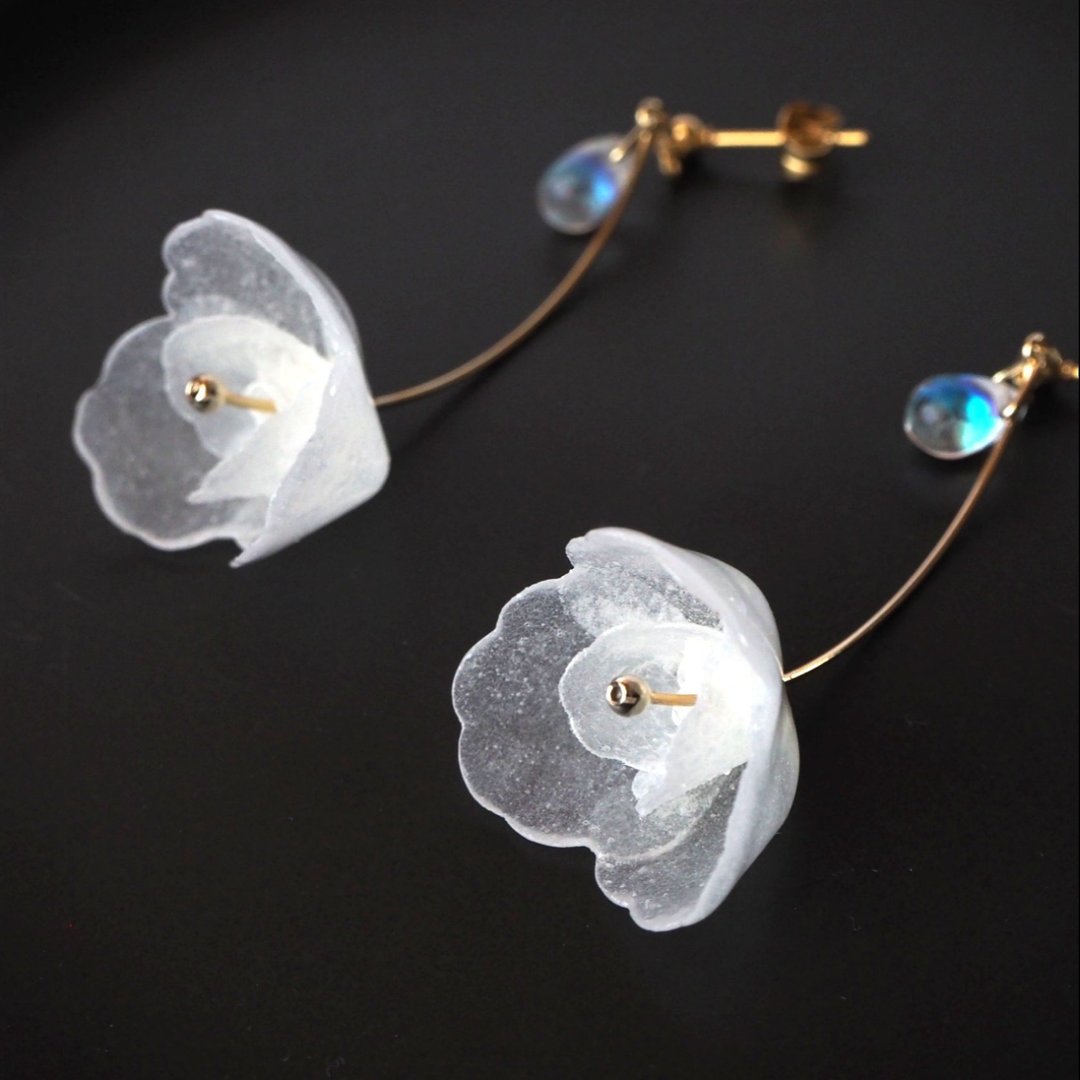 Pur earrings / Clip-On - 耳环/耳夹 - 纸 透明