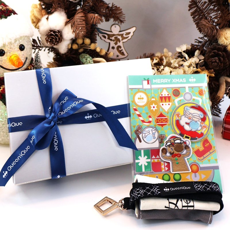 【QueeniQue】圣诞暖心杯套组-手提饮料杯套 × 圣诞电绣片 - 随行杯提袋/水壶袋 - 其他人造纤维 