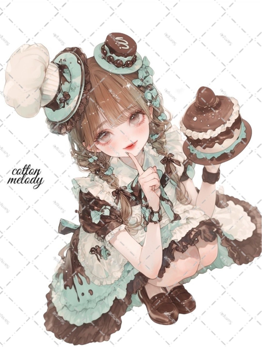 original sticker no.6683 人物贴纸 原创贴纸 人物贴纸 女孩贴纸 原创人物贴纸 - 贴纸 - 纸 