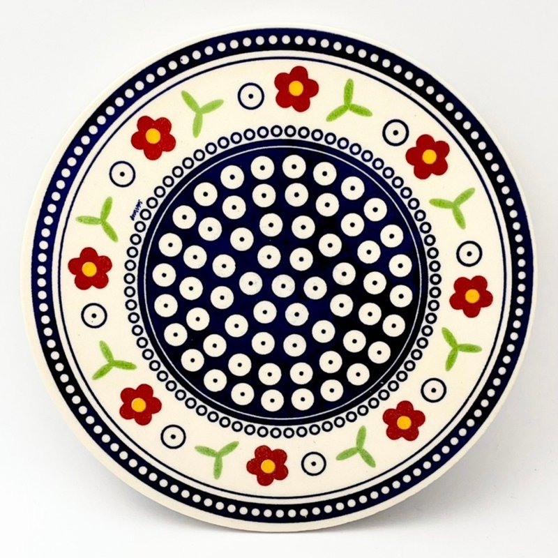 SOLO欧洲家居 - 设计师隔热垫 17.5cm 孔雀眼小红花 - 餐垫/桌巾 - 陶 蓝色