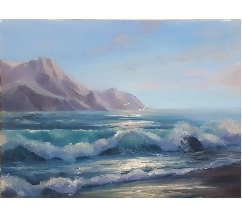 海浪画 Oil Painting 油画作品 Original canvas art sescape arts Wave 油画 - 海报/装饰画/版画 - 其他材质 多色