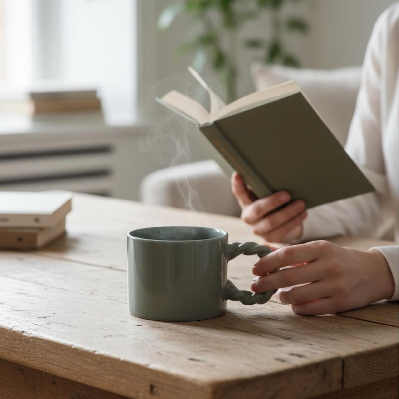 【质感陶瓷马克杯】雾灰/雾绿陶瓷马克杯-手工温润设计 - 咖啡杯/马克杯 - 瓷 