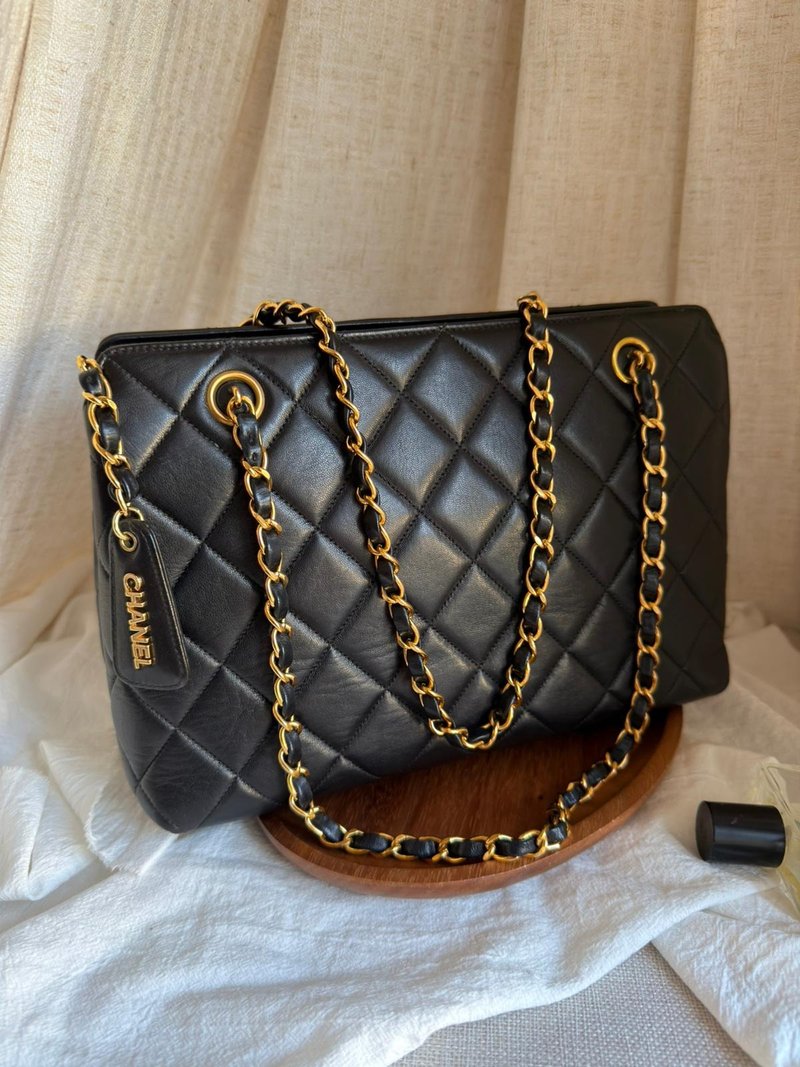 绝版中古包 超美 Chanel Vintage 经典菱格羊皮肩背包 - 侧背包/斜挎包 - 真皮 