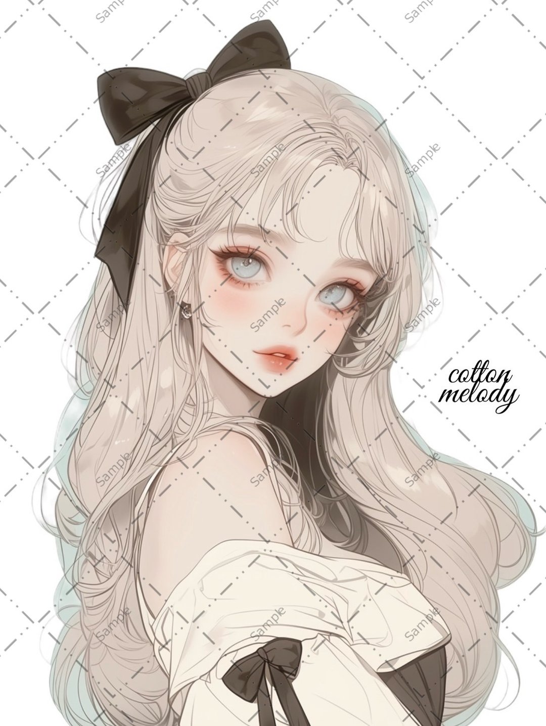 original sticker no.1015 人物贴纸 原创贴纸 人物贴纸 女孩贴纸 原创人物贴纸 - 贴纸 - 纸 
