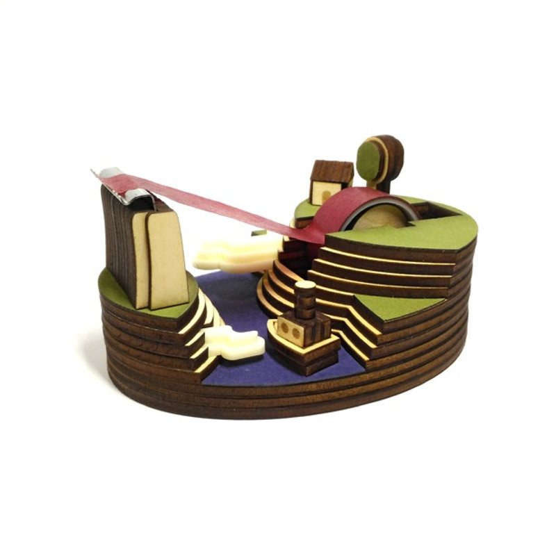 船到桥头自然直胶带台 - 微缩禅意风景 - 其他 - 木头 