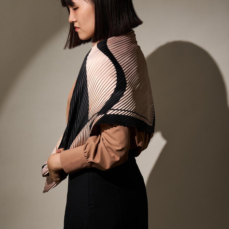 歌剧院压折丝巾 - 丝巾 - 聚酯纤维 