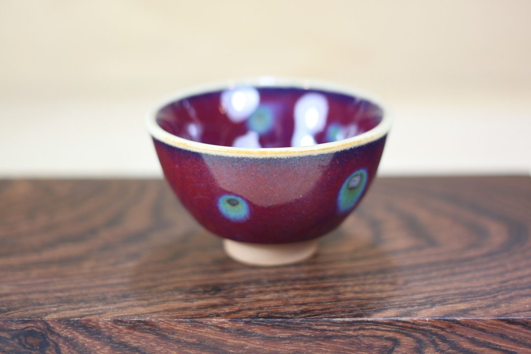 【品味生活】50ml 玫瑰紫 钧釉 中式小茶杯 莺歌叶敏祥作品 - 茶具/茶杯 - 瓷 