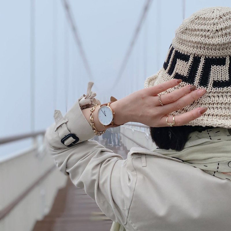 【定制化手表礼物】专属时光(单指针订制+人像背盖刻印) - 女表 - 真皮 咖啡色