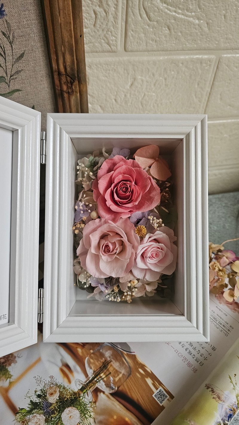 永生花相框(6寸照片) 可定制 新居 生日 升迁 教师节 交换礼物 - 画框/相框 - 植物．花 