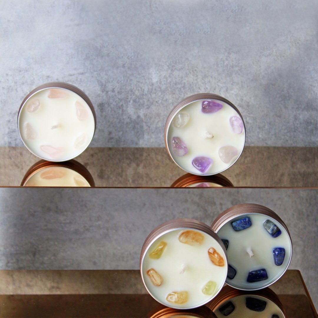 Scented Candle Travel Set 矿石香氛旅行组4入 - 防蚊用品 - 蜡 金色