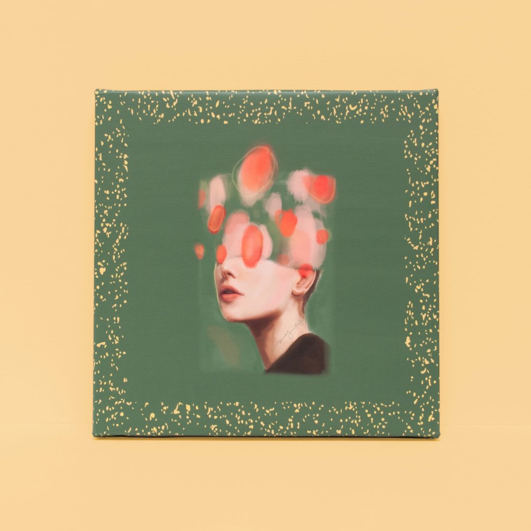 漂浮日志-挂画/装饰画/画作/画/人物/抽象画/灵魂/森林/艺术/草 - 海报/装饰画/版画 - 棉 绿色
