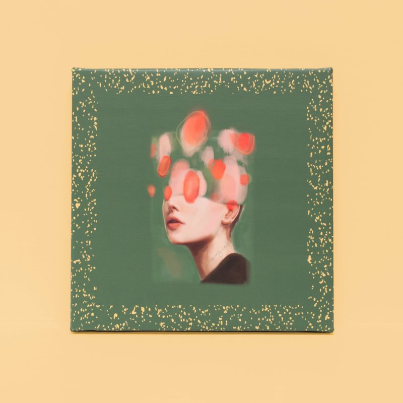 漂浮日志-挂画/装饰画/画作/画/人物/抽象画/灵魂/森林/艺术/草 - 海报/装饰画/版画 - 棉．麻 绿色