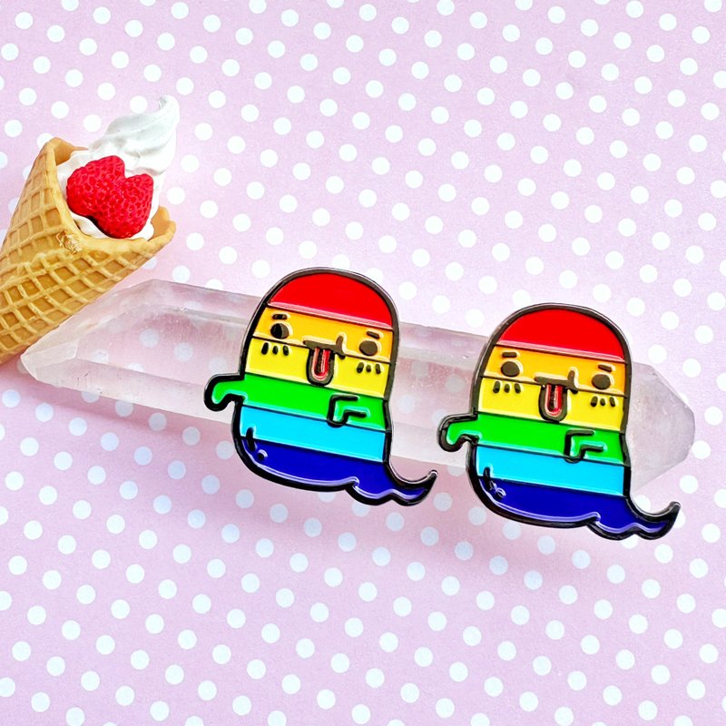 金属胸针 徽章 -彩虹小鬼 - 胸针 - 其他金属 多色