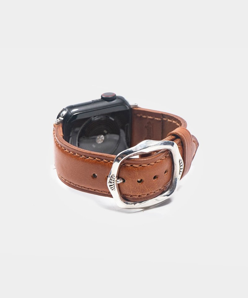 Arrow Buckle Apple Watch Strap_Brown - 表带 - 真皮 黑色