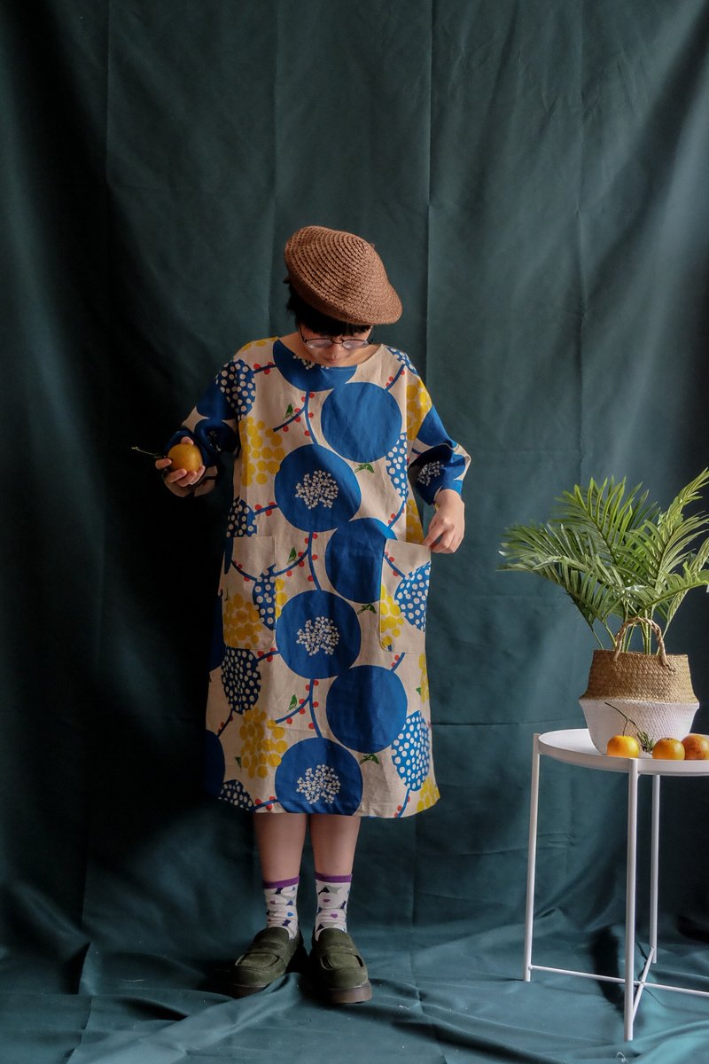 彩色枝子 长版洋装 - 女装上衣 - 棉．麻 多色