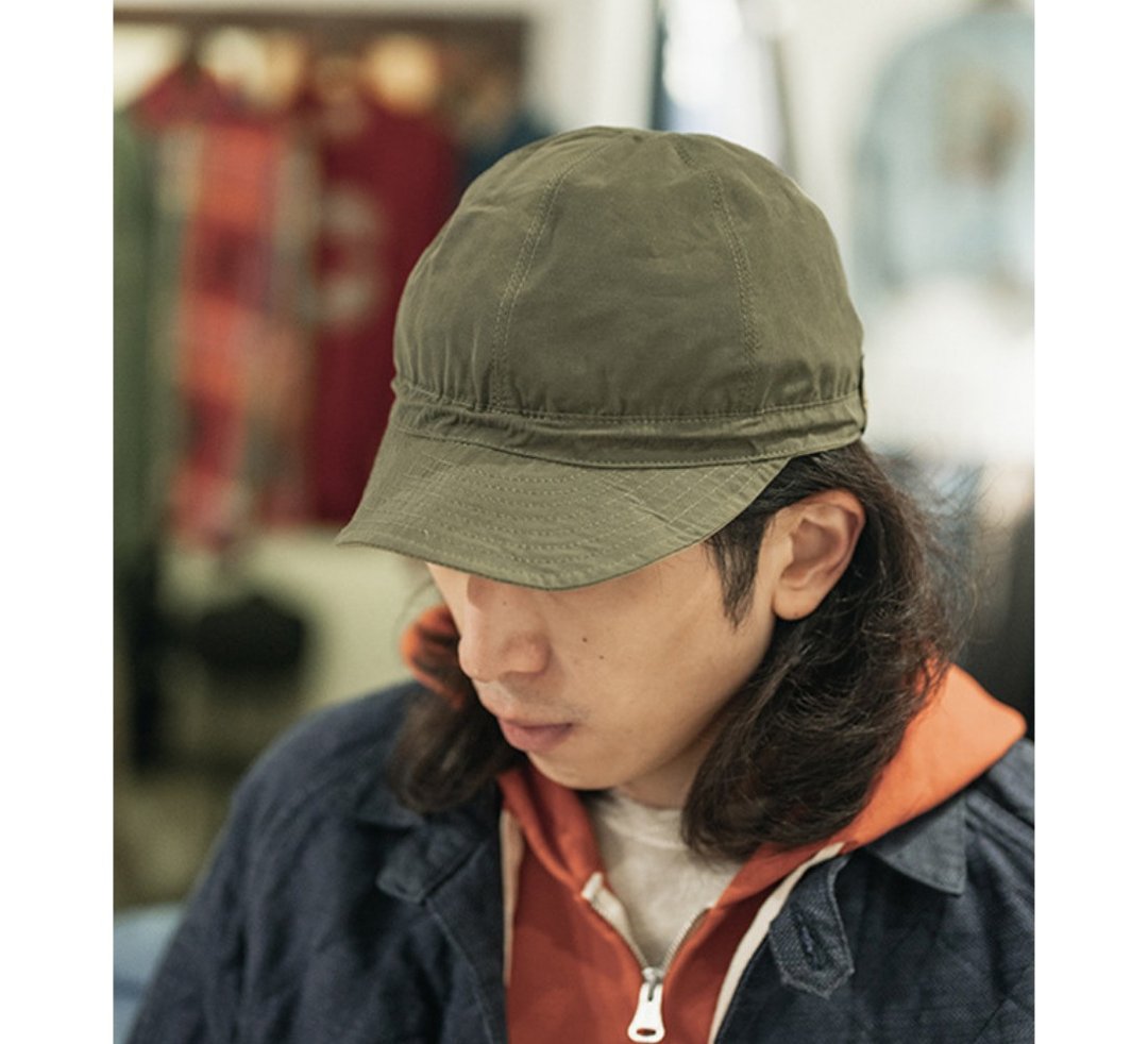 NON STOCK 双面尼龙棒球帽 飞行帽 可调节 户外遮阳 橄榄绿 卡其 - 帽子 - 防水材质 