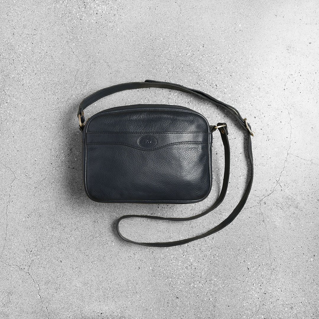Longchamp 斜背包 / Vintage 古着 / 台北古着店 - 侧背包/斜挎包 - 真皮 蓝色