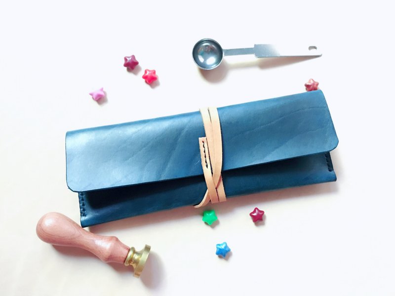 定制 复古 手工 植鞣革笔袋 铅笔盒 - 铅笔盒/笔袋 - 真皮 多色