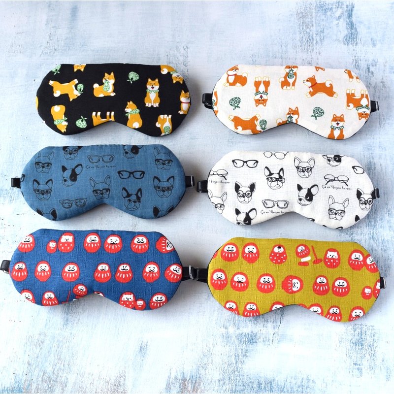 可选３品眼罩福袋　眼罩/免费赠送収纳袋/旅游/度假/睡眠/春节/福袋 - 眼罩 - 棉．麻 蓝色