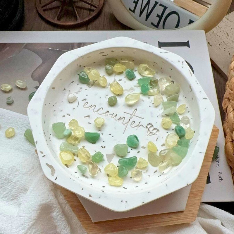 八角招财 白水晶消磁盒 饰品盘 3款消磁碎晶可选 250g - 摆饰 - 水晶 粉红色