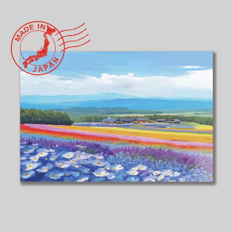 日本风景明信片・富田农场、北海道・日本制造・送礼、书写、装饰 - 卡片/明信片 - 纸 