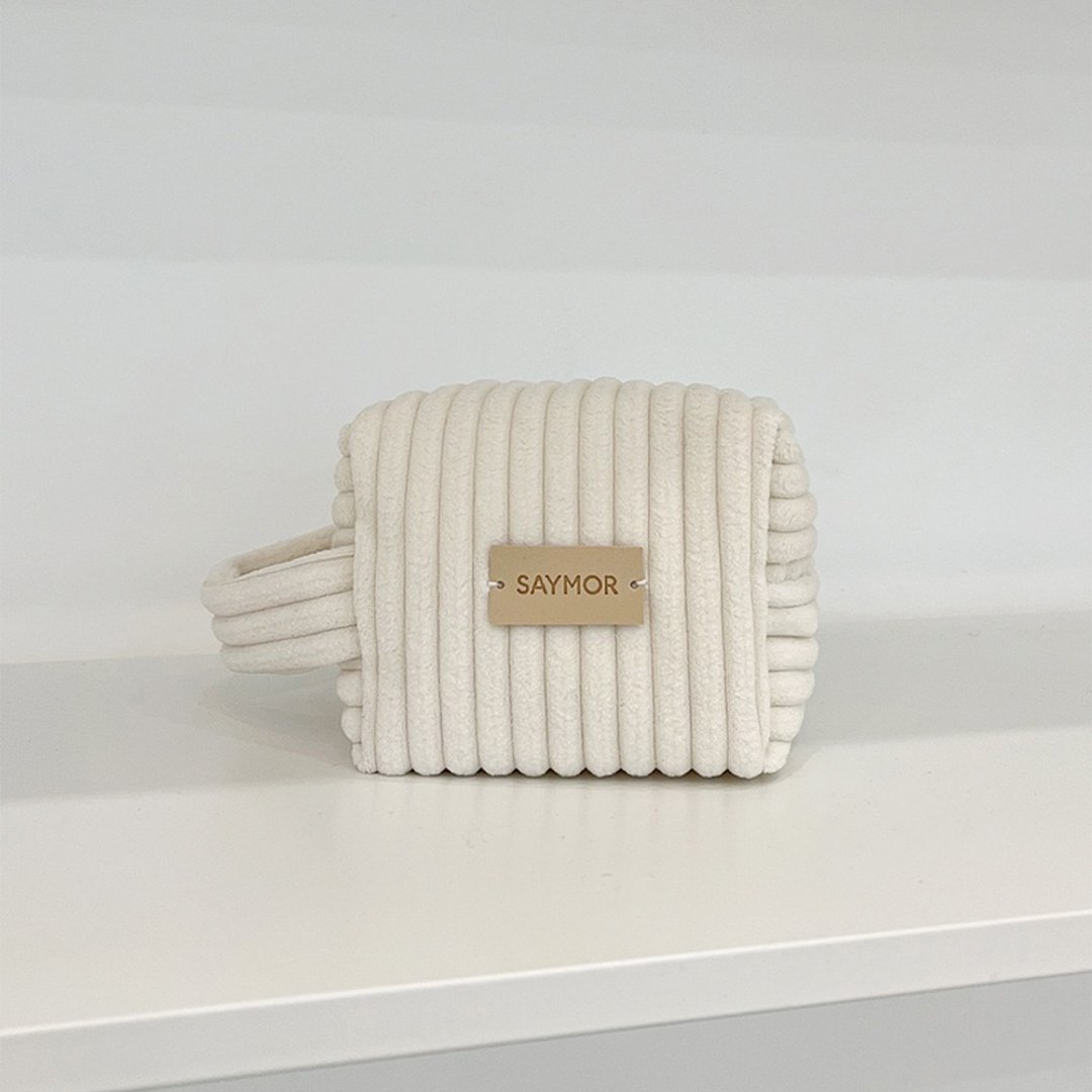 Cushion Pouch_奶油白 - 化妆包/杂物包 - 其他材质 白色