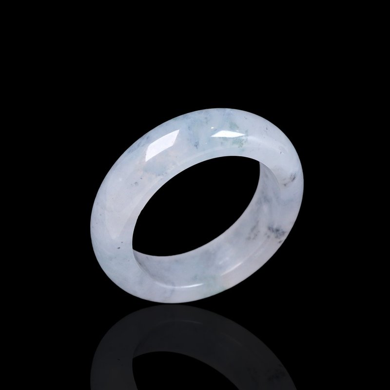 冰种飘乌鸡翡翠戒指戒圈 | 国际12围 |天然缅甸玉翡翠A货 | 送礼 - 戒指 - 玉石 多色