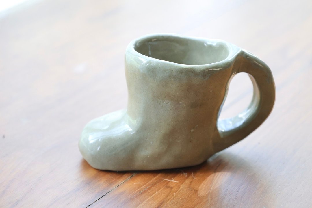 【母亲节礼物】复古圣诞靴子咖啡杯 Espresso 草仔粿绿置物烛台 2 - 其他杯子 - 瓷 绿色
