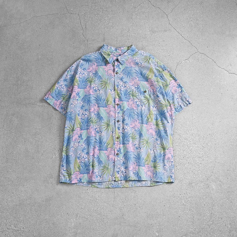 Aloha Shirts 夏威夷衫 / 古着花衬衫、夏季古着衬衫、保龄球衬衫 - 男装衬衫 - 其他材质 蓝色