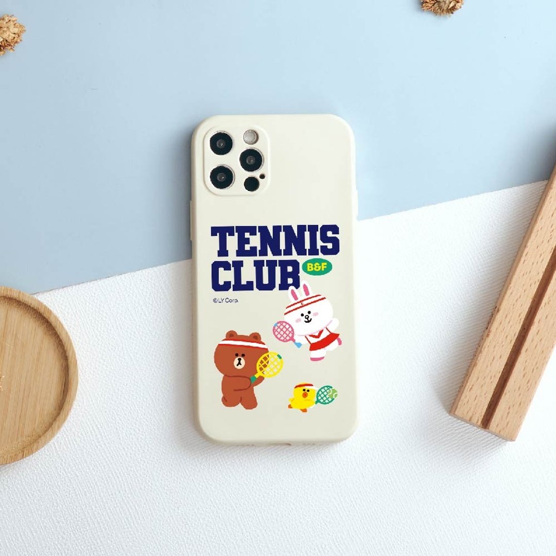LINE FRIENDS经典-网球俱乐部全包iPhone手机壳 - 手机壳/手机套 - 硅胶 多色