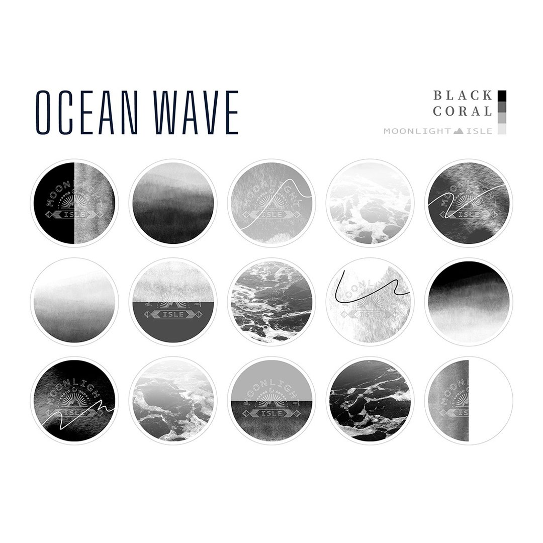 Ocean Wave 黑珊瑚 |黑白灰色海洋摄影IG精选限动图示| 立即下载 - 电脑手机桌布/贴图/App 图示 - 其他材质 